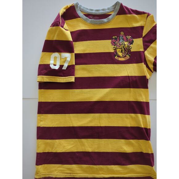 Harry Potter Griffindor Men's Short Sleeve Striped 07 Red XS - Picture 4 of 9